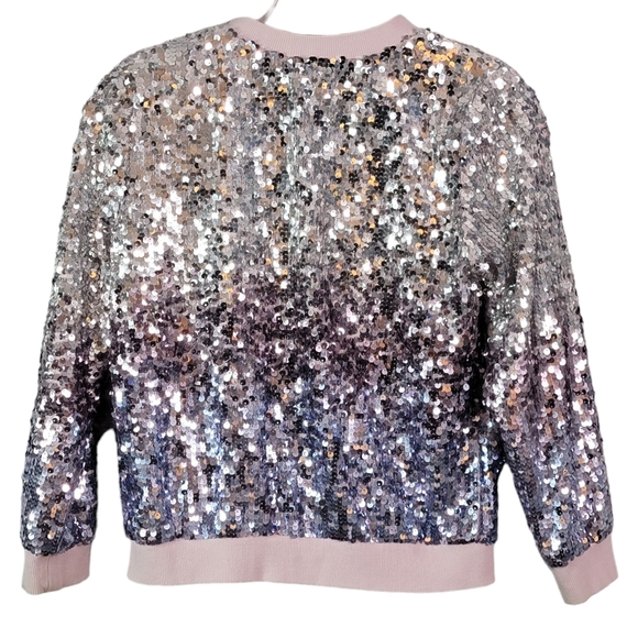 D-Signed Disney Sequence Shimmery Pink Fashion Lightweight Jacket Youth Size L - Picture 12 of 16